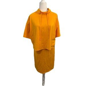 Eileen Fisher Mango Funnel Neck Top And Dress 2 Piece Set Women XXS